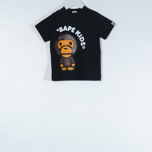 Kaos BAPE X BABY MILO SKULL SIDE BLACK TSHIRT KIDS 100% ORIGINAL