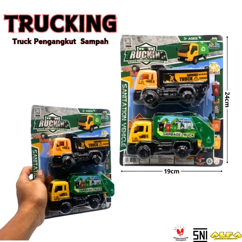 Mainan Truk Sampah atau garbage truk