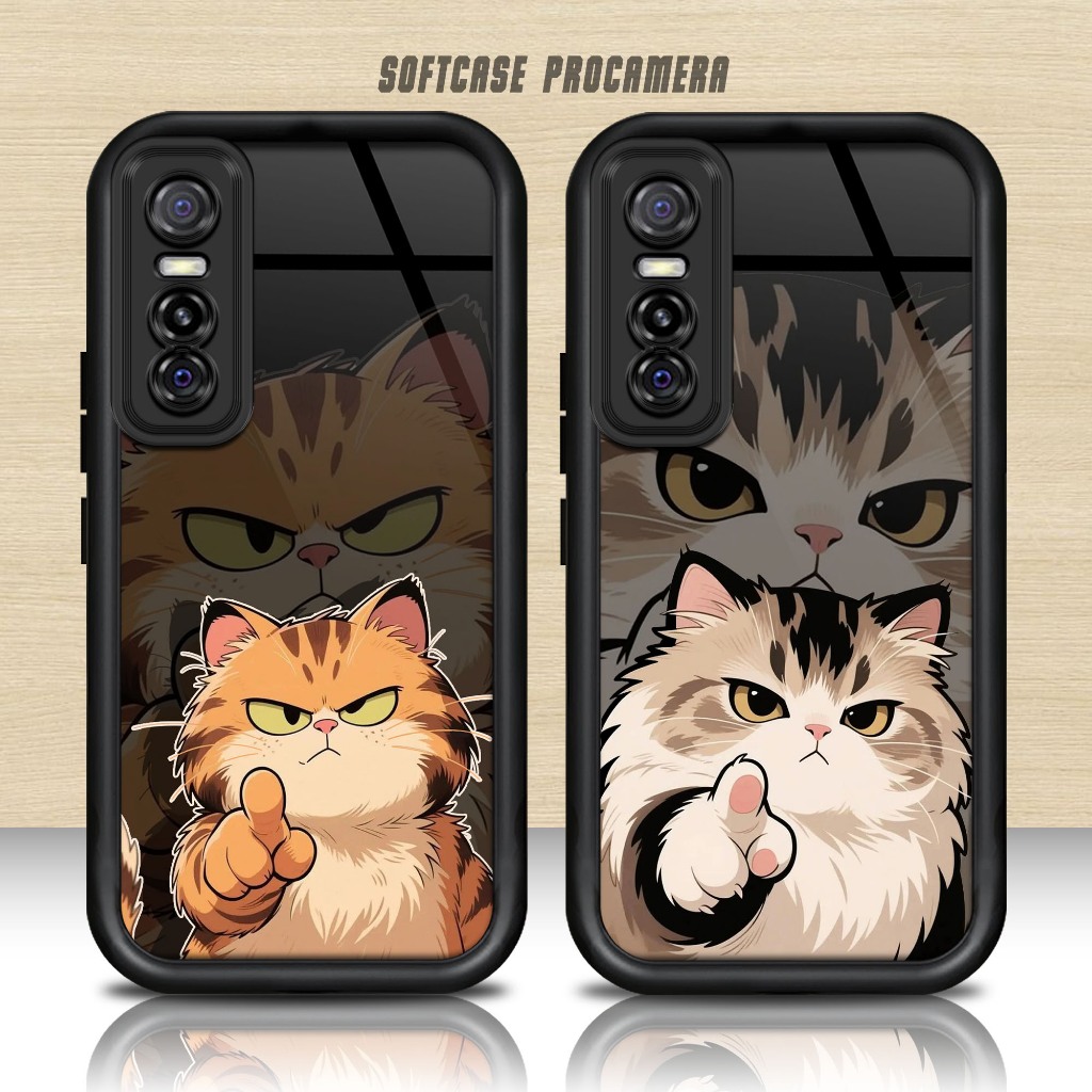 Softcase Glass kaca untuk VIVO Y73S KCNG Casing Handphone Case Procamera