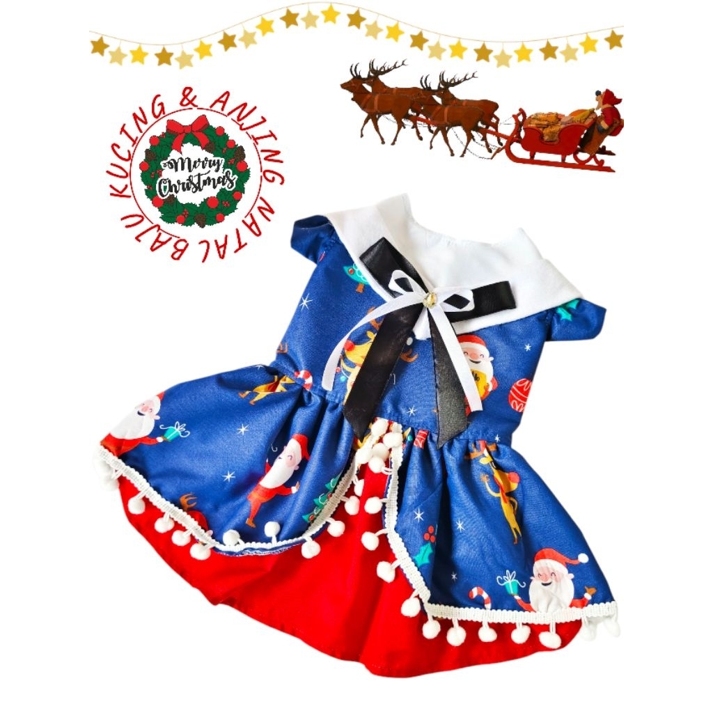 Baju Natal, Baju Kucing dan Anjing Natal, Baju Natal Anabul, Baju Kucing, Baju Anjing