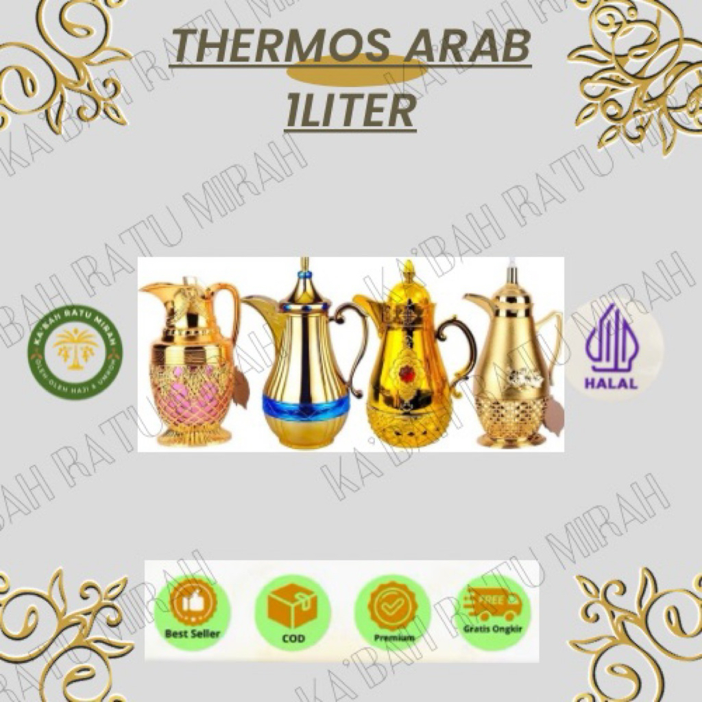 Teko Arab 1 liter vacuum flask / termos arab Air Zamzam