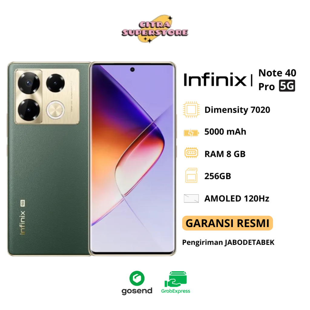 Infinix Note 40 Pro 5G [8/256 GB] MAIN CAMERA Triple 108 MP