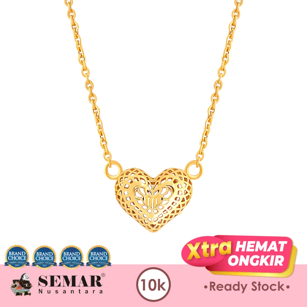 Kalung Emas Classic Nausica Heart Gold 10K Semar Nusantara