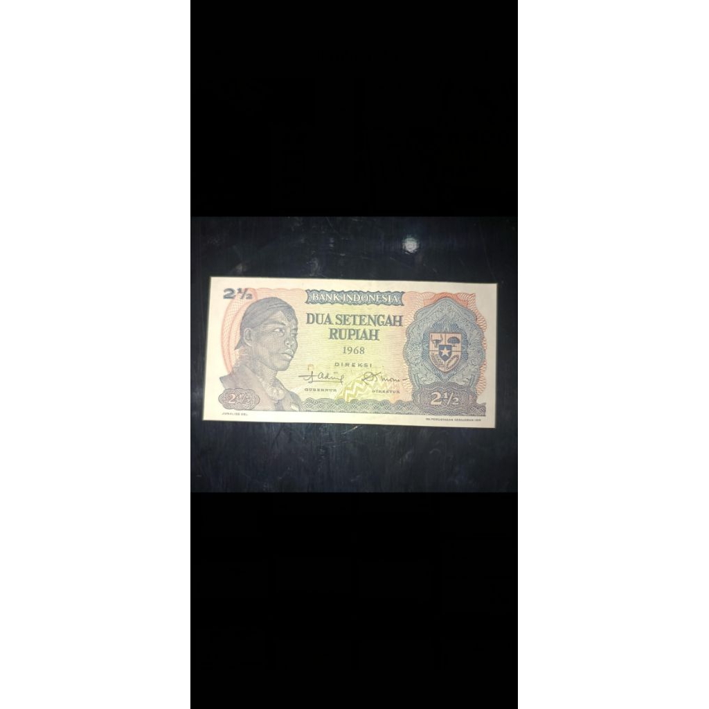 uang kertas kuno 2 1/5 Sudirman asli