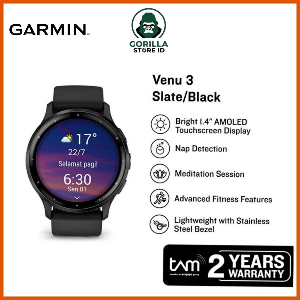 Garmin Venu 3 - Slate/Black