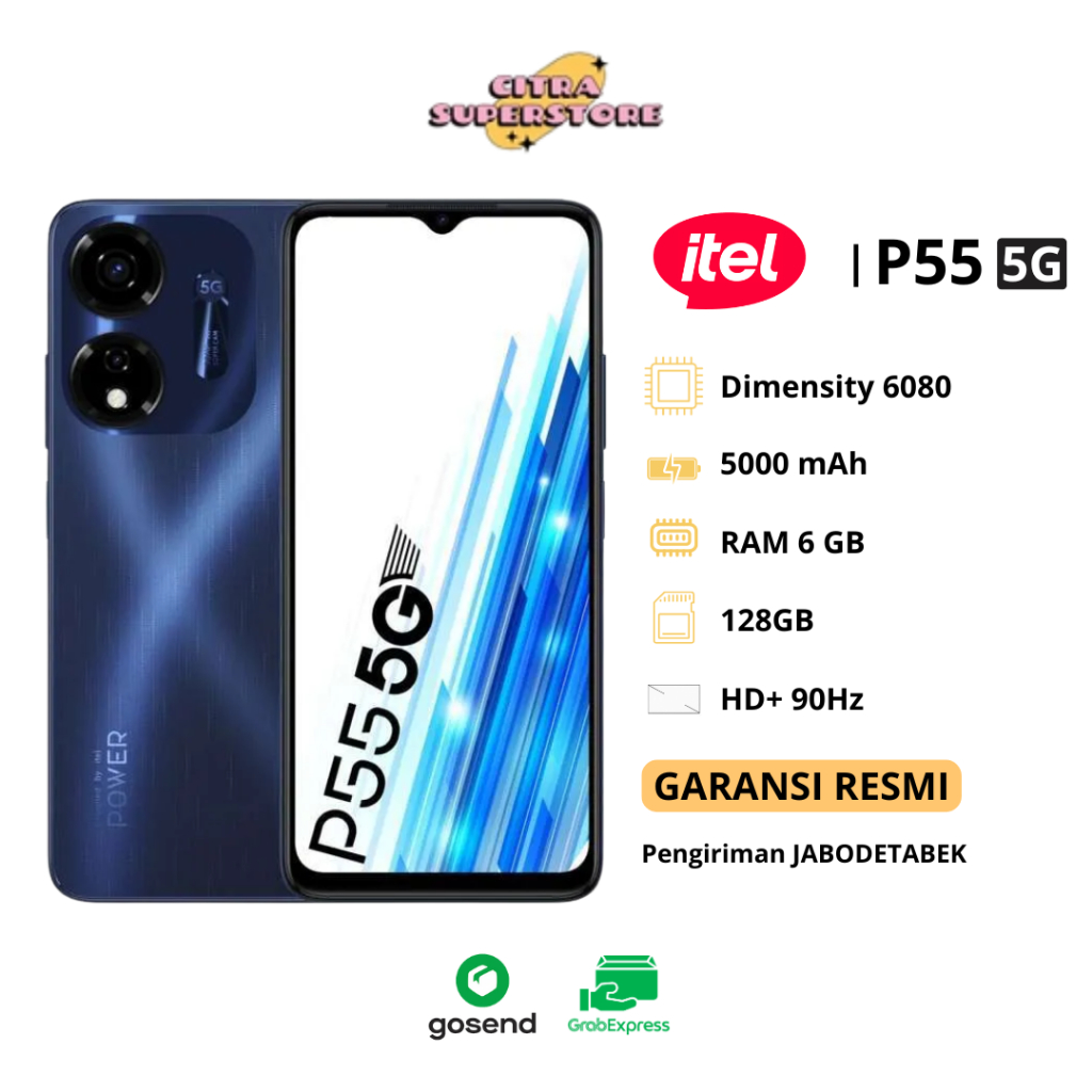 HP ITEL P55 5G RAM 6/128GB BERGARANSI
