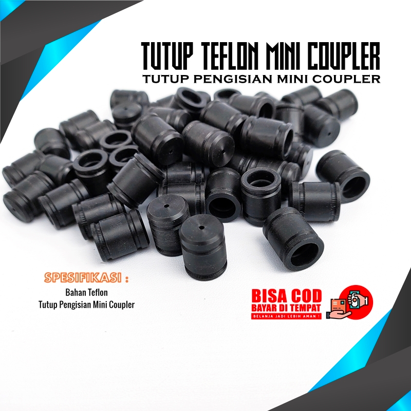 Penutup Coupler Tutup Bahan Teflon Tutup Kupler Mini Jantan Kuat Presisi