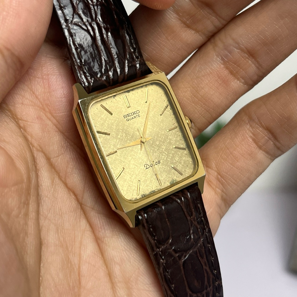Jam Tangan Seiko Dolce Tank Warna Gold Vintage