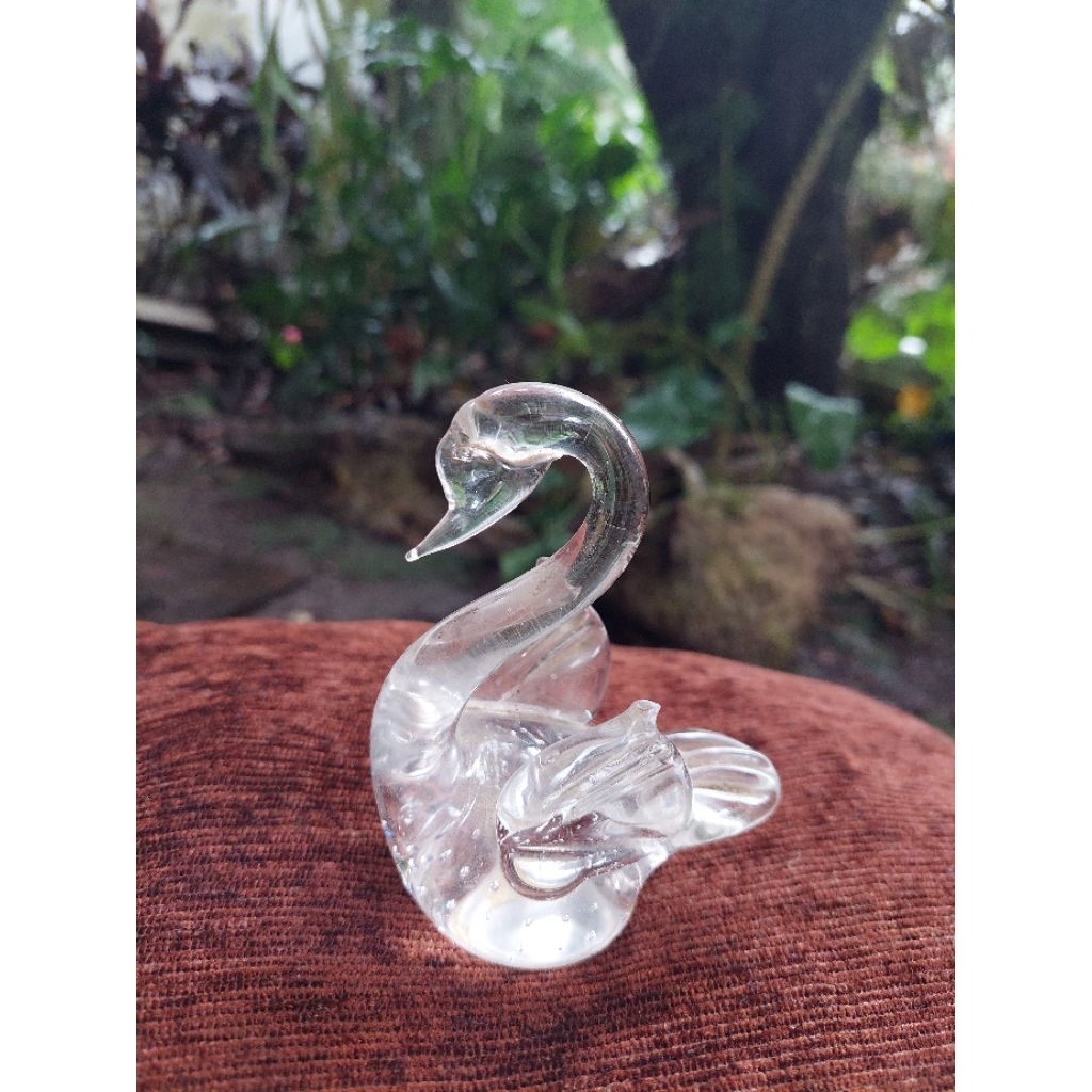 Pajangan Kristal Antik Angsa