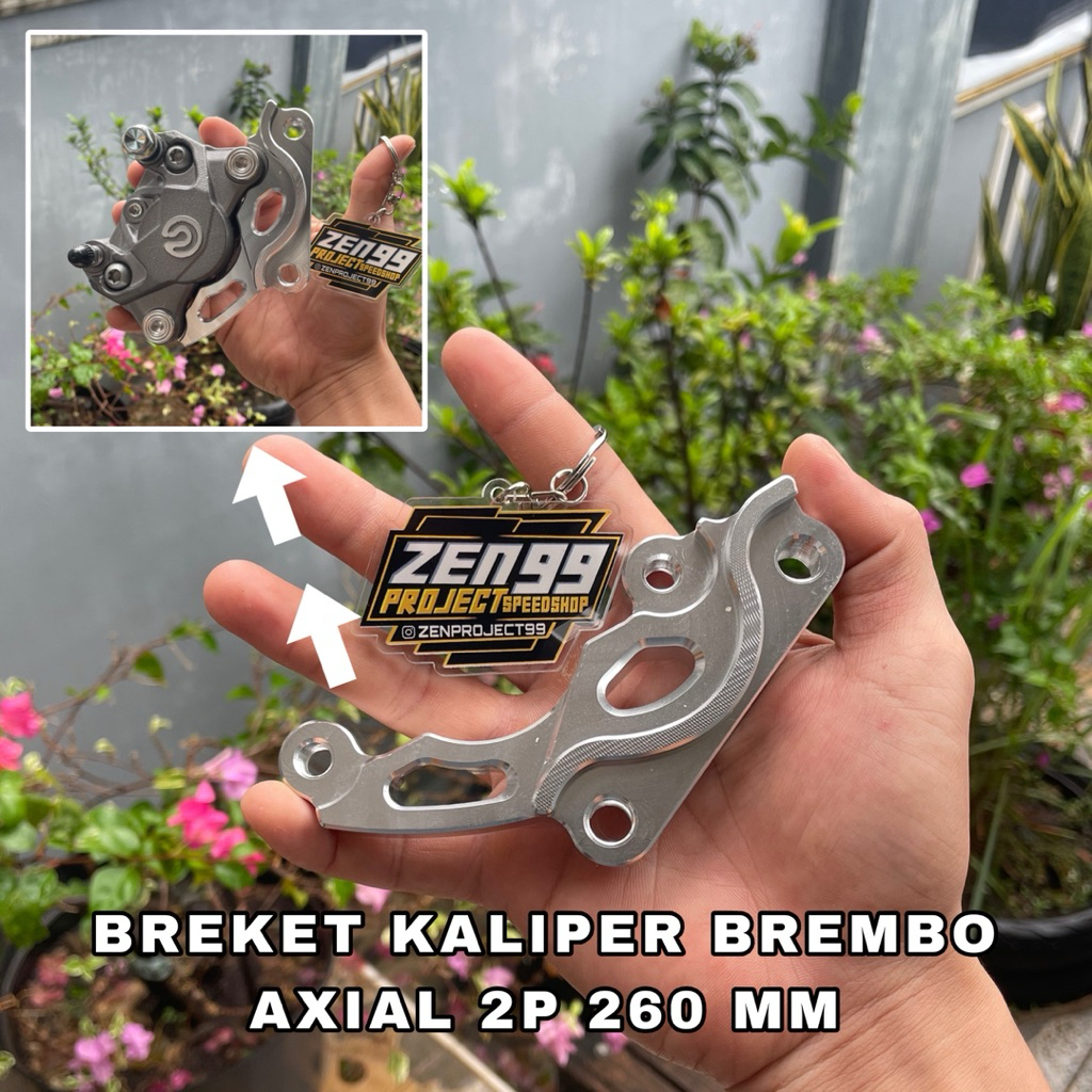 BREKET KALIPER AXILA BREMBO 2P BIG LOGO UKURAN 260MM JUPITER Z FIZR 125Z
