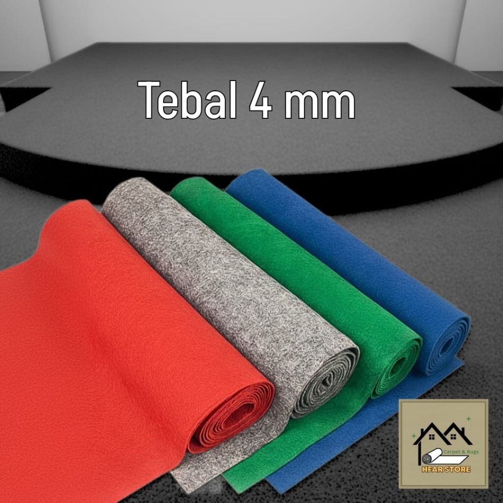 Karpet Bludru Polos Tebal | Karpet Panggung Dekorasi Hajatan Mushola Masjid