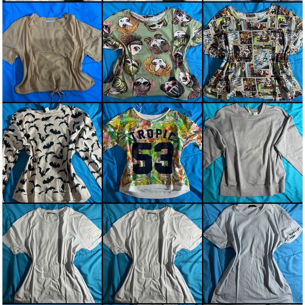 Preloved baju HNM,Stradivarius,Mango,Uniqlo,Zara,Hard Rock & cotton on