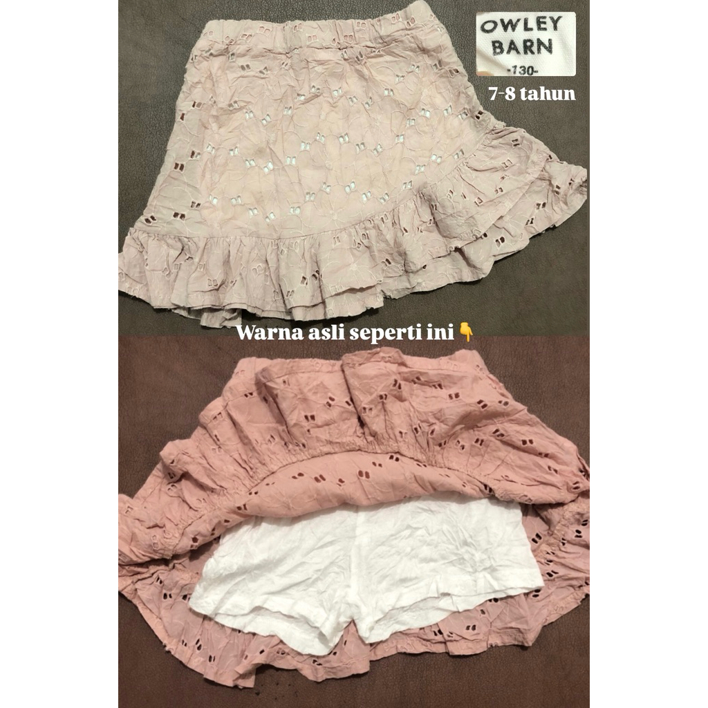 Rok Celana Katbol Anak Perempuan Usia 6-8 Tahun / OOTD Anak Cewek Kekinian / Rokcel Remaja Perempuan