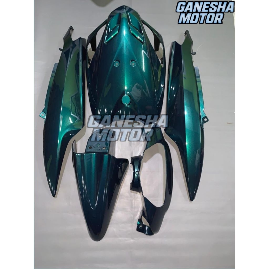 Full Set Body Halus Mio Sporty Smile Warna Hijau Botol / Body Motorcycle