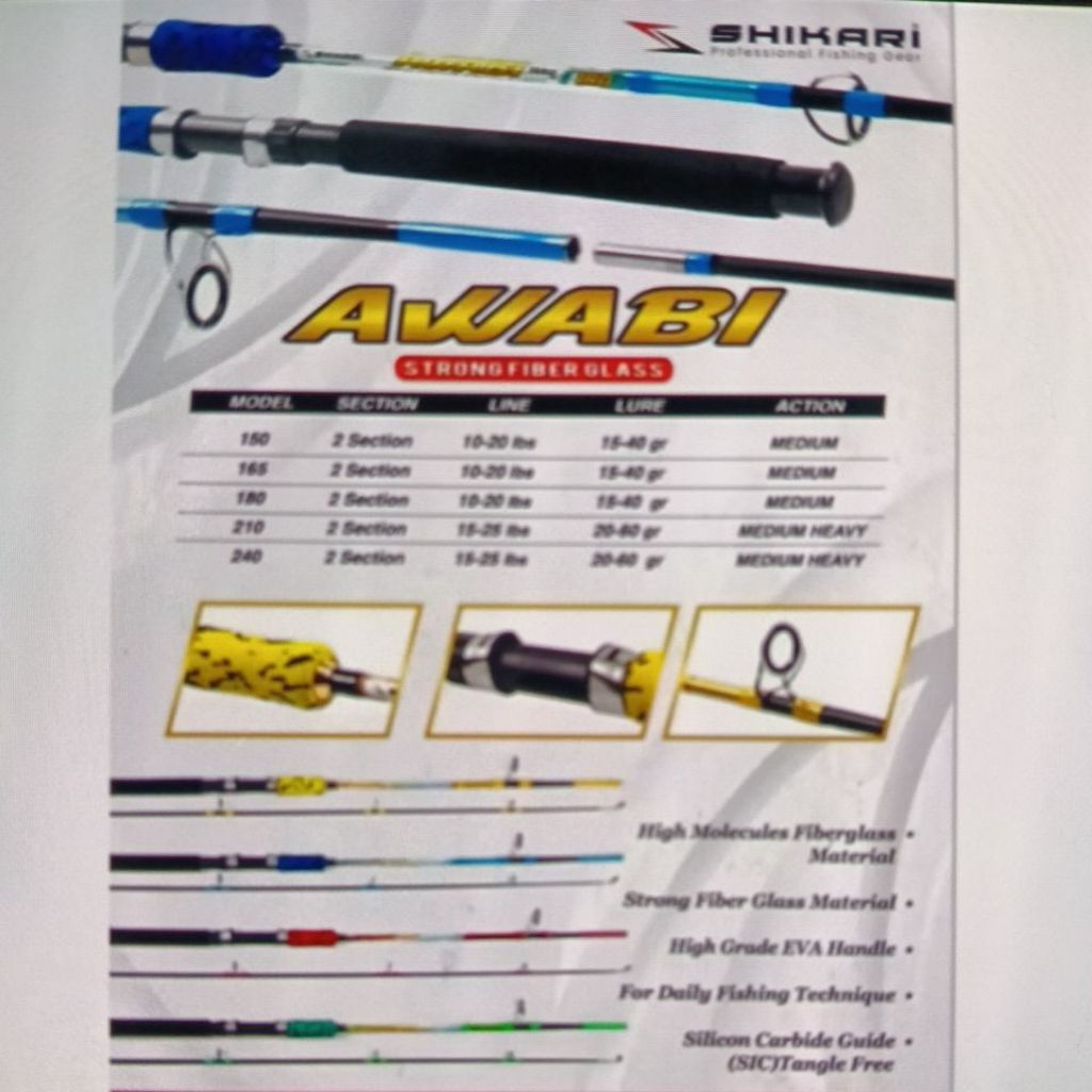 Joran Pancing Shikari Awabi / Nozawa Megalodon Fiber Solid Full Busa