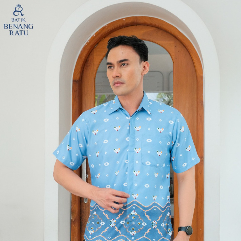 Batik Motif Jumputan Pria dan Wanita Series Lengan Pendek by Batik Benang Ratu
