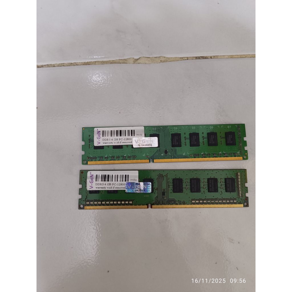 Ram Vgen 4gb ddr3 pc12800