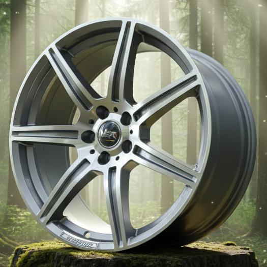 VELG MOBIL MERCY AUDI BMW G20 F30 2022/2024 TESLA HSR ROSTOCK AM7007 R19 PCD 5X112 GREY POLISHED