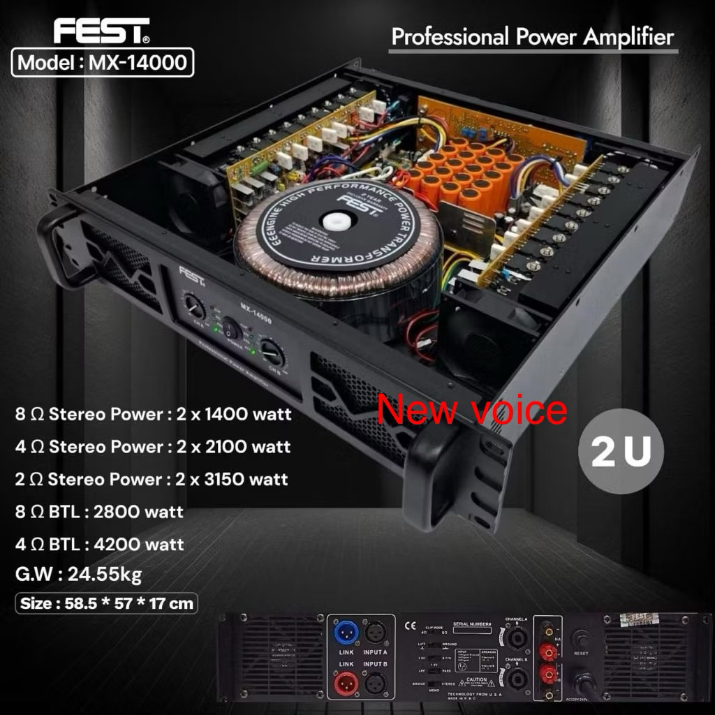 Power Fest MX 14000 Original Amplifier Class H FEST MX14000
