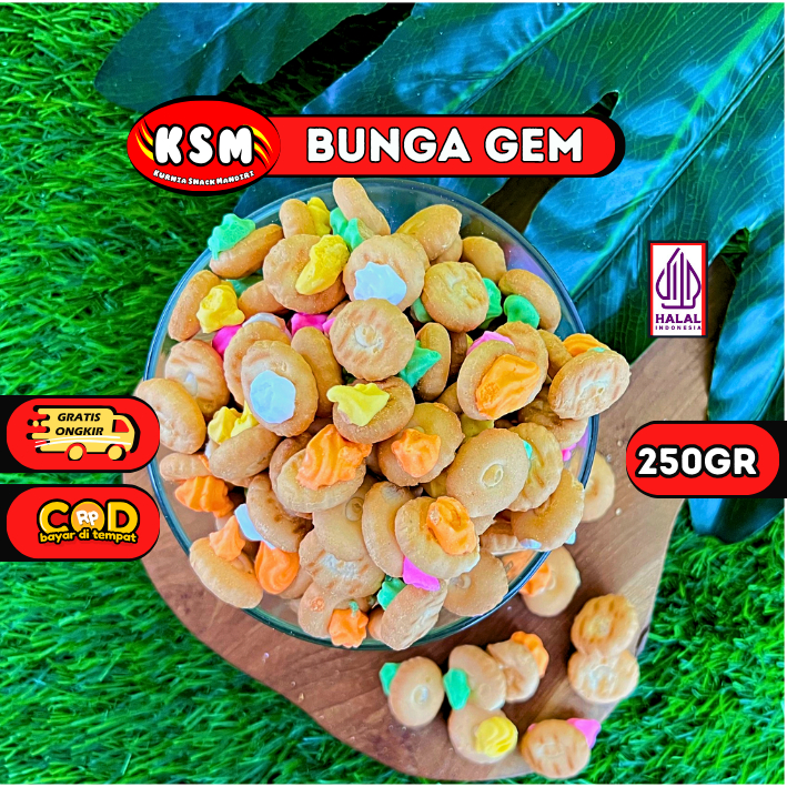 KSM - BUNGA GEM / KUE KANCING / GEM ROSE ROTI MANIS 250Gr (1/4Kg)