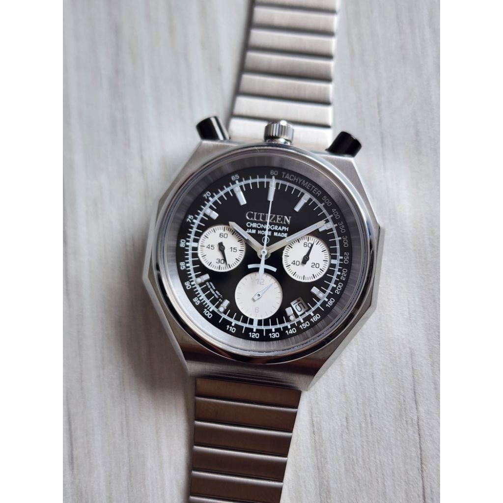 Citizen x Jam Home Made JCZ003 Bullhead Black Dial Panda Tsuno Chrono RARE