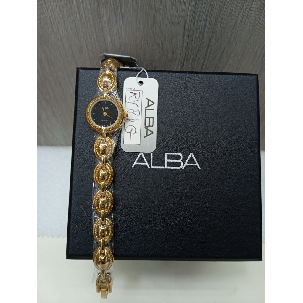 JAM TANGAN WANITA ALBA ORIGINAL 100% RANTAI GELANG KUNING GOLD