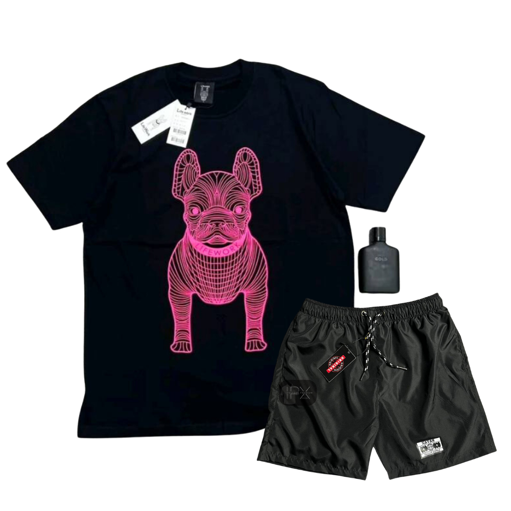 Lifework / Lifework Tshirt Original Kaos radog satu dengan celana Pendek Pria Wanita