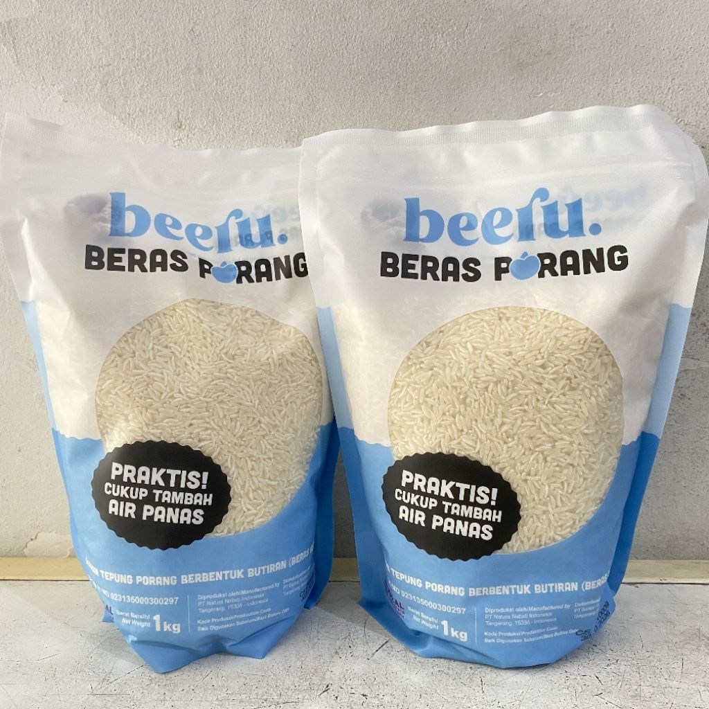 Beeru beras porang pouch 1 kg | beras porang | beeru beras porang
