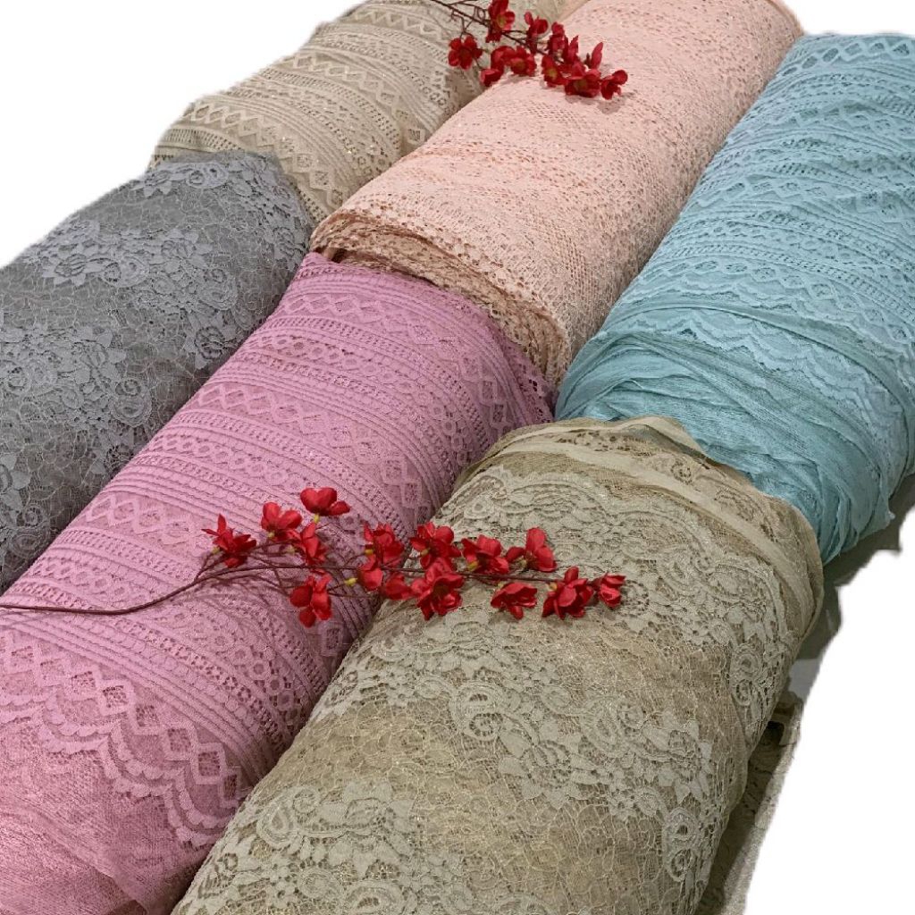 PER 1/2 METER KAIN BRUKAT/BROKAT/LACE MALIKA