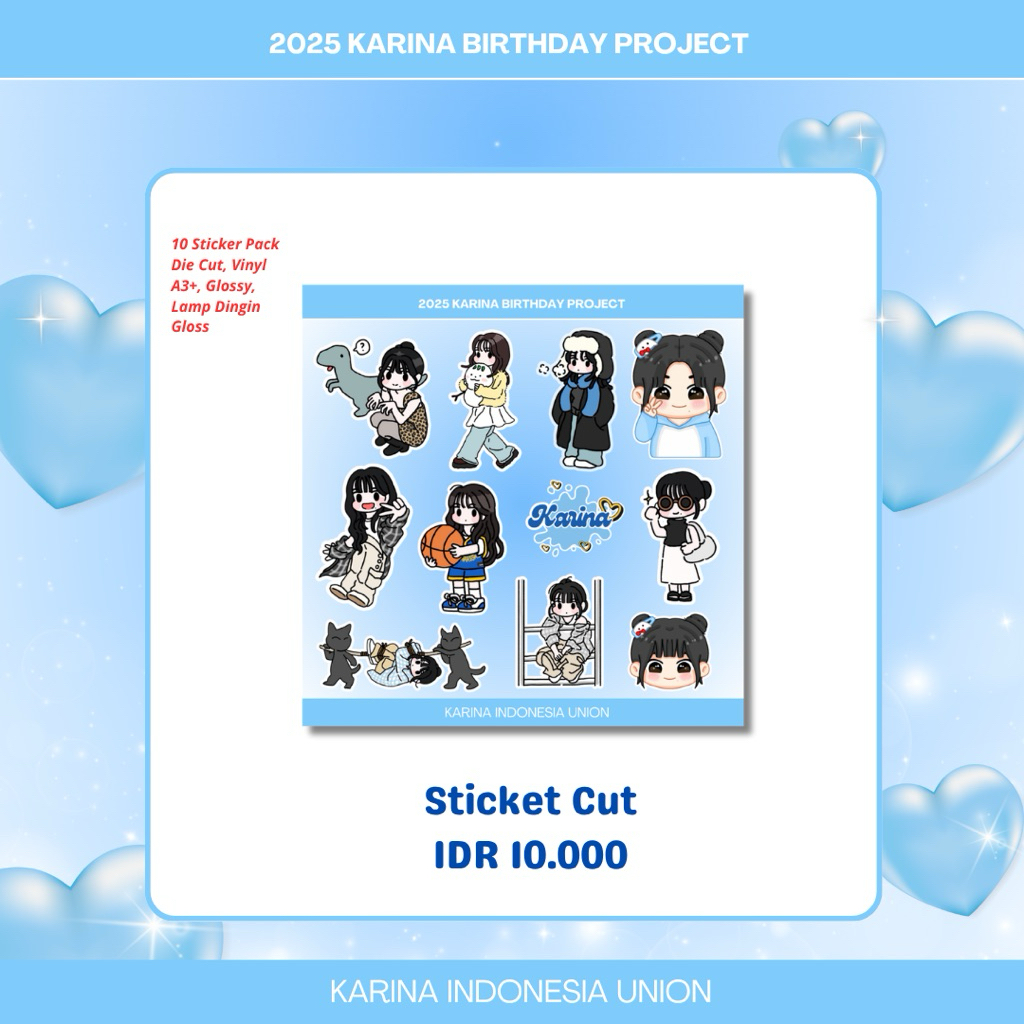 [BDAY MERCH KARINA] Sticker Die Cut