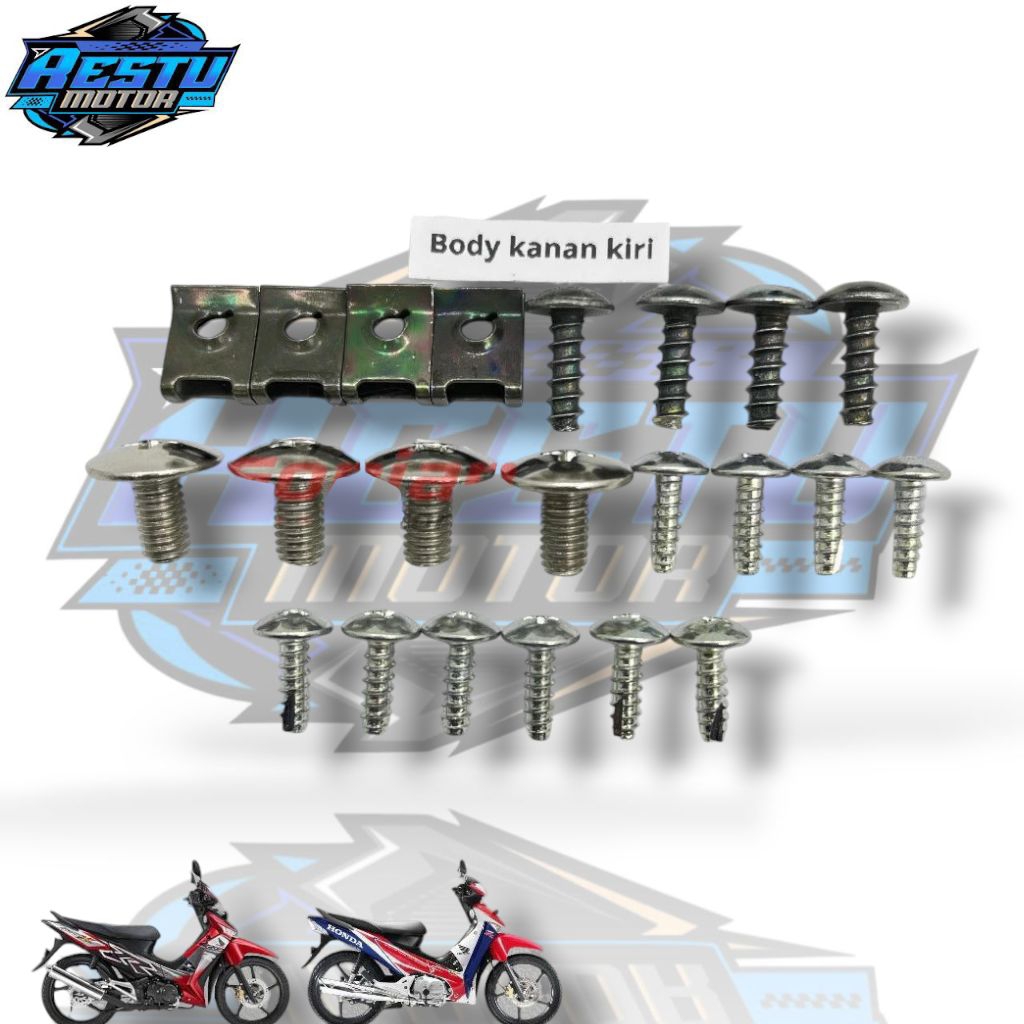 Baut Body Kanan kiri Supra 125/X - Baut body L/R supra X - Baut body L/R Supra 125