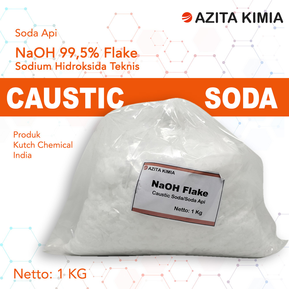 NaOH 1 Kg/ NaOH Flake 1 Kg / Cautic Soda / Soda Api 1 Kg