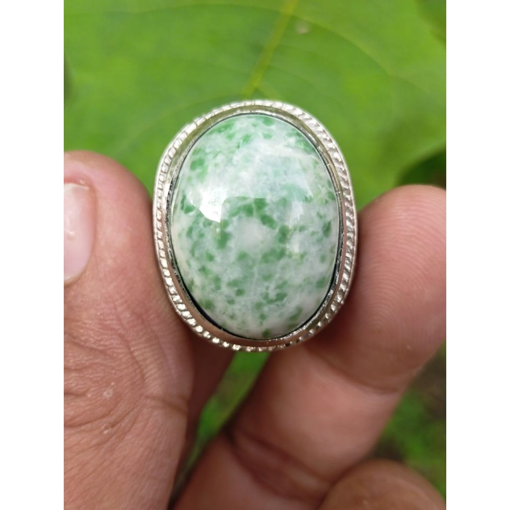 cincin batu natural jadeite jade Papua type A / giok papua