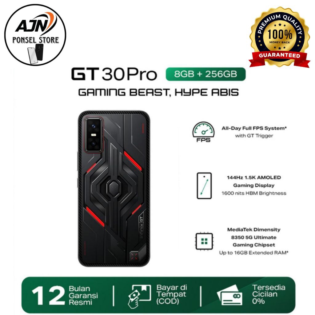 Infinix GT 30 Pro GiftBox / Non Gift Box Ram 12/512GB & 8/256GB Garansi Resmi