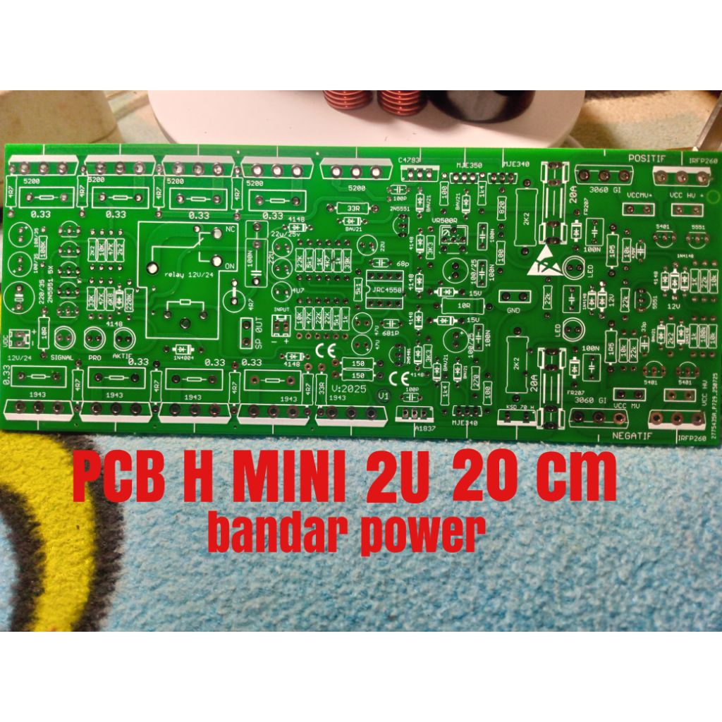 PCB H MINI 2U panjang 20 cm bandar power