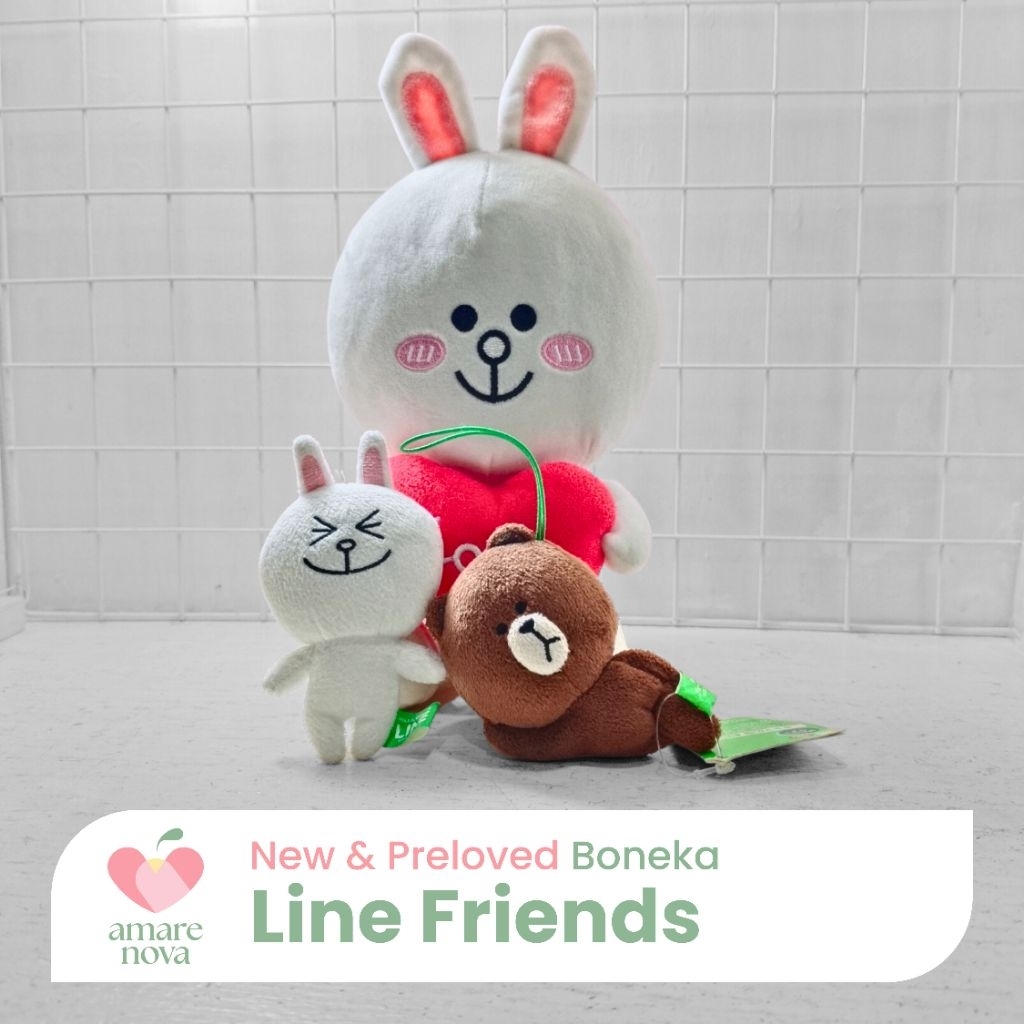 [NEW & P] Gantungan Kunci Ganci Boneka Line Friends Conny dan Brown