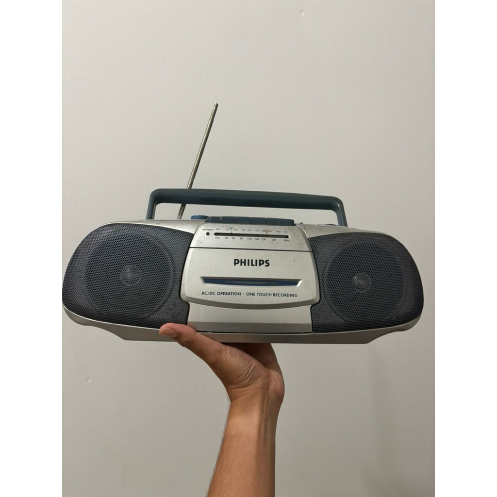 radio tape kaset Philips jadul vintage lawas koleksi kolektor pajangan
