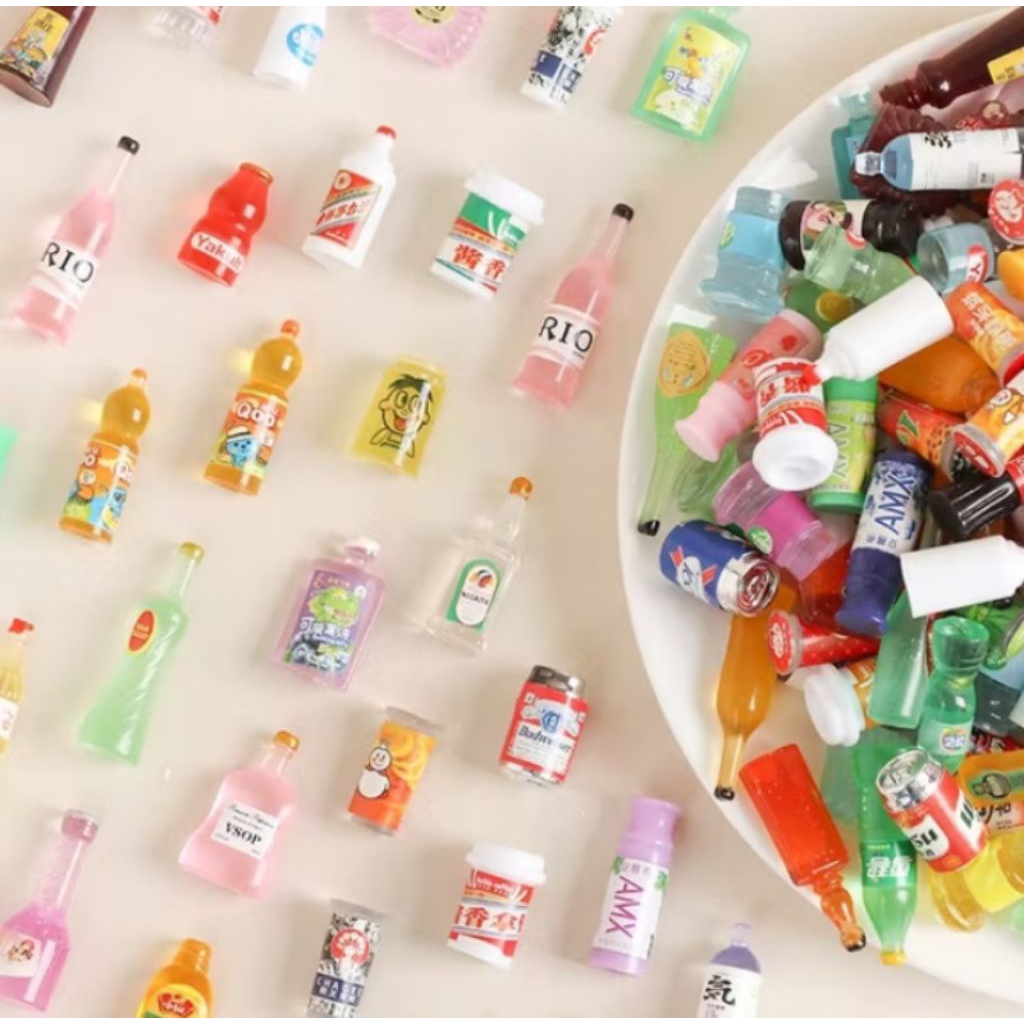 10 PCS Miniatur  minuman botol resin pajangan