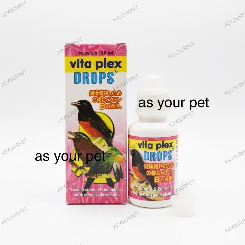 Vitaplex Drop Vitamin B Complex Kompleks untuk burung kicau ocehan