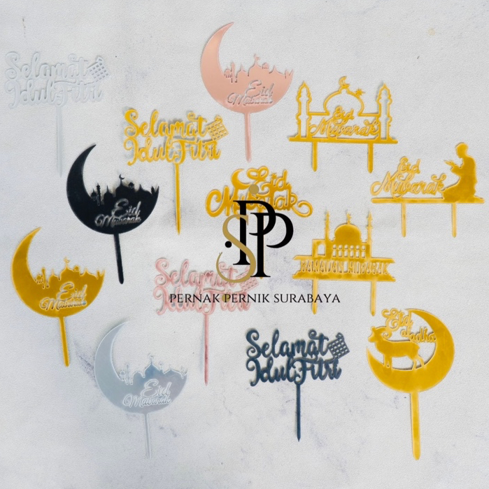 [BACA DESKRIPSI] TOPPER AKRILIK IDUL FITRI EID ADHA SELAMAT IDUL ADHA TOPPER IDUL FITRI TOPPER EID M