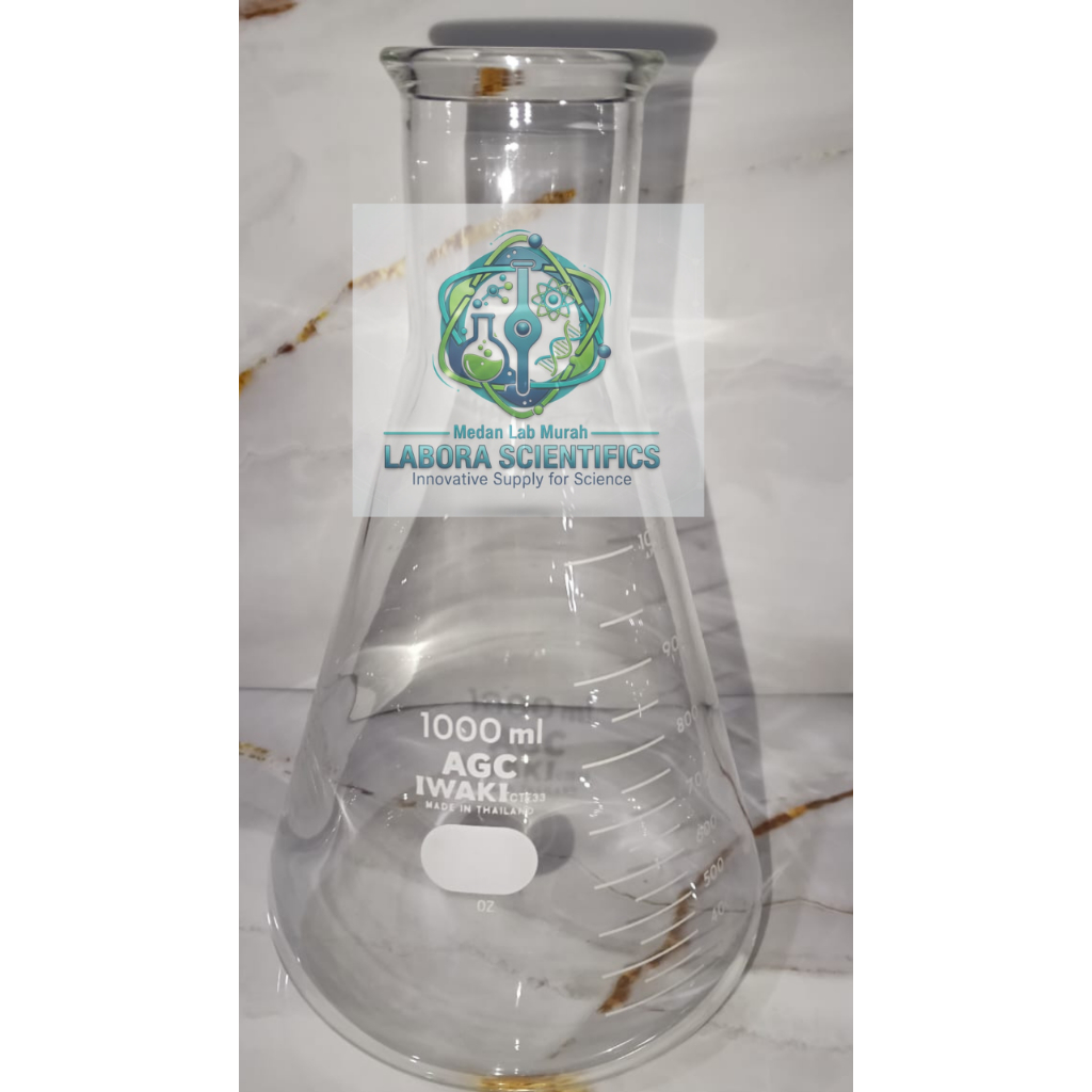 Erlenmeyer iwaki 1000 ml , Erlenmeyer 1 L / Erlemeyer / Erlenmayer / Filtering flask