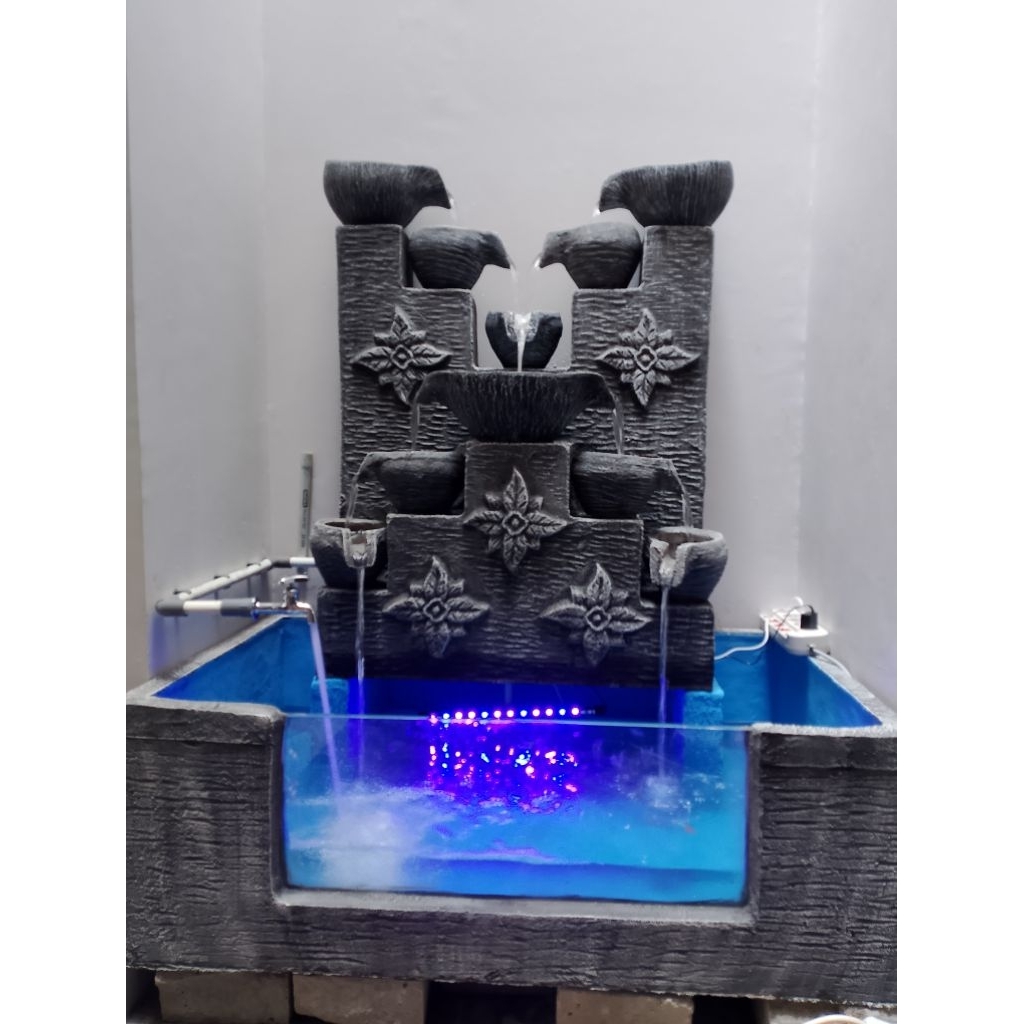 Air mancur kendi 10 susun kolam gratis lampu dan mesin air mancur
