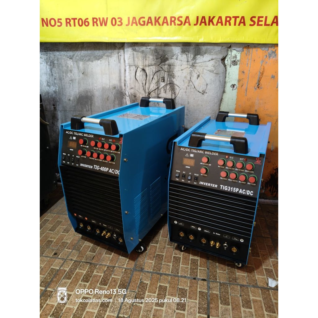 mesin las Argon alumunium tig acdc 315p 3phase