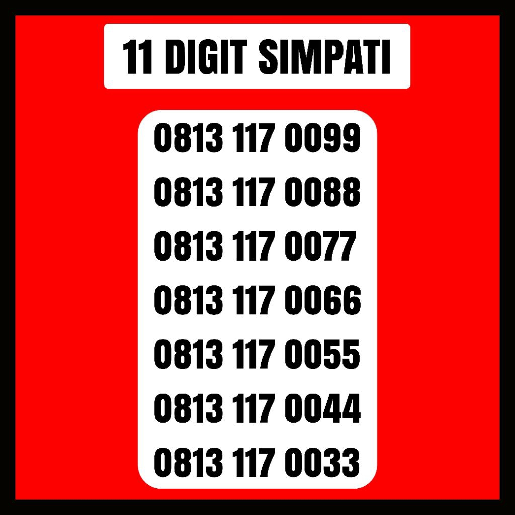 Nomor Cantik simpati 4G 11 digit