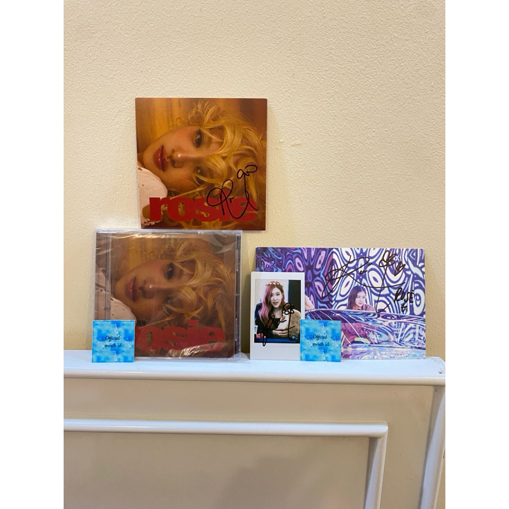 rose rosie blackpink signed cd postcard polaroid