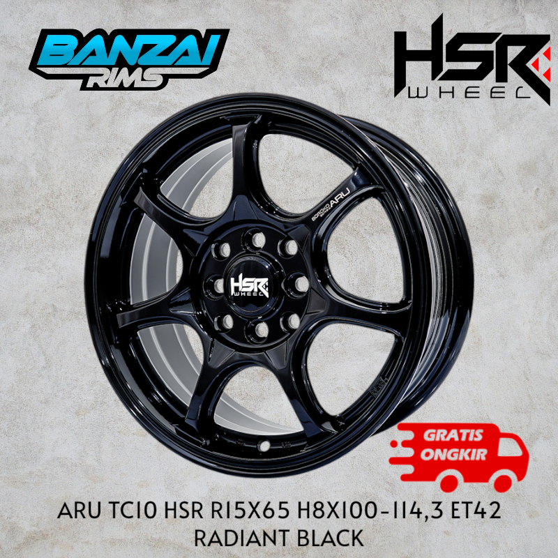 Velg Mobil HSR ARU TC10 R15 4x100 dan 4x114,3 mobil brio calya agya sigra/velg mobil ring 15 murah