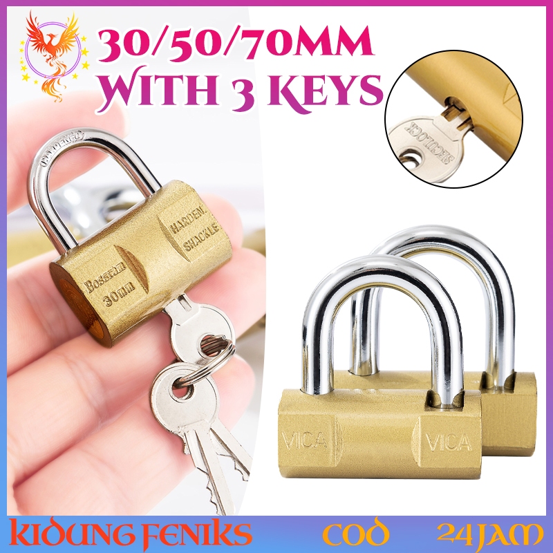 Gembok Hammer 30mm/50mm/70mm Golden Pengaman Pintu Lemari Gudang Kontainer Serta Gerbang Dan Ruangan