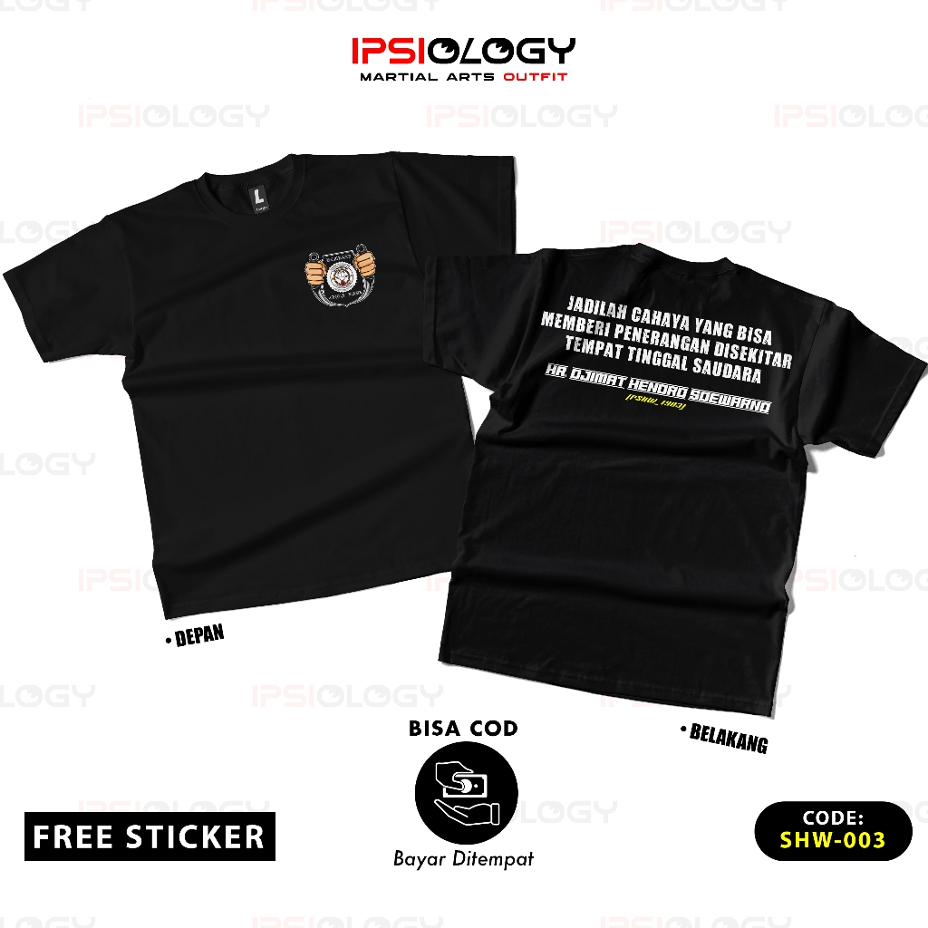 Kaos KEMBANG TEPUS KAKI Logo simple winongo PSHW Pencak Silat Eyang Suro Combed 24S Tebal Halus