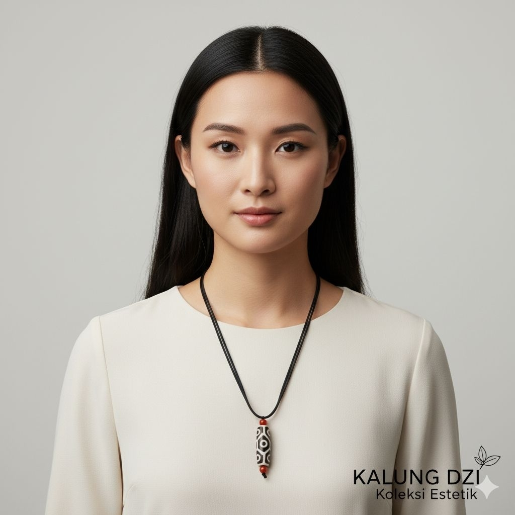 KALUNG BATU DZI 9 MATA TIBET PUTIH