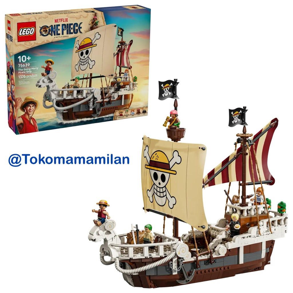 Lego One Piece The Going Merry Pirate Ship - 75639 | Ages 10+ | 1376 pcs | Original Lego